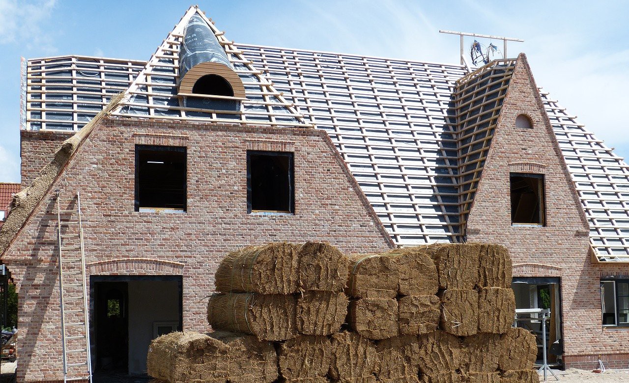 Zum Dachdecken vorbereitet